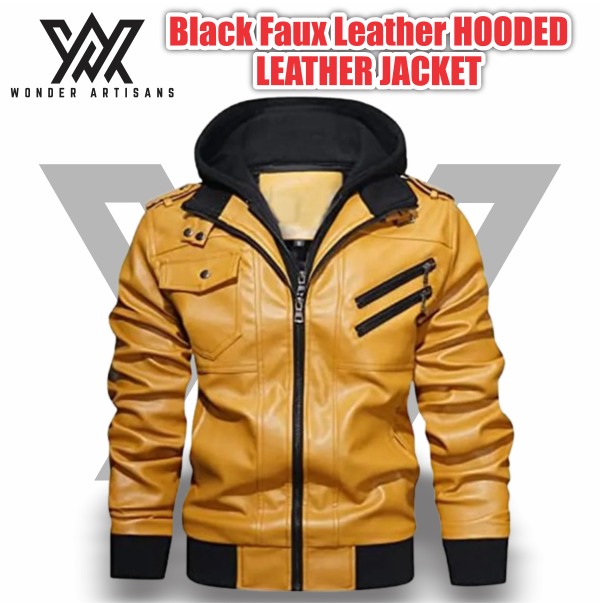 Hooded Leather Jacket