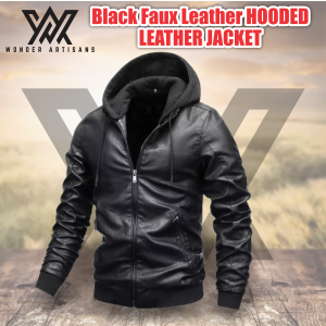 Hooded Leather Jacket