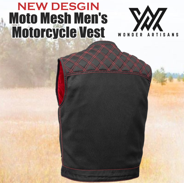 moto mesh men's motorcycle Vest - Image 2