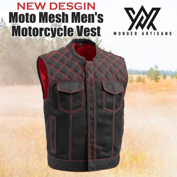 moto mesh men's motorcycle Vest
