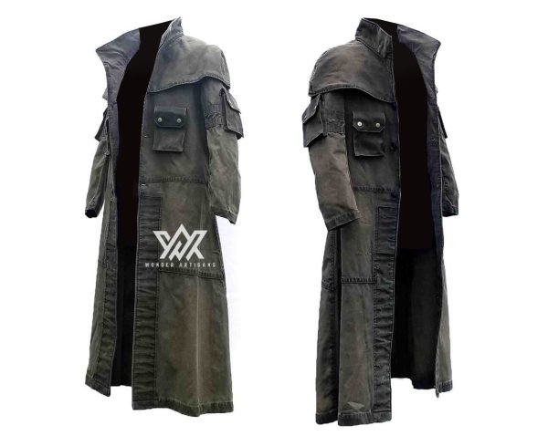 Elite Riot Gear Jacket NCR Ranger Duster Fallout: New Vegas Costume Canvas Coat - Screen Authentic Costume - Image 4