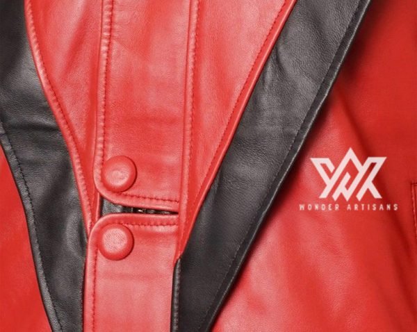 Michael Jackson Thriller Jacket MJ Cosplay Red Leather Jacket - Image 3