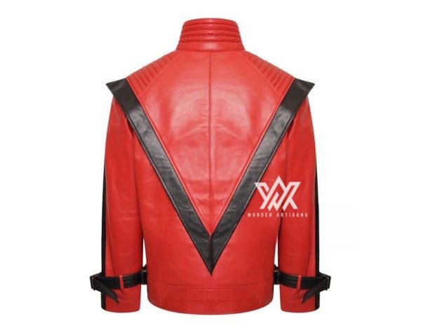 Michael Jackson Thriller Jacket MJ Cosplay Red Leather Jacket - Image 4