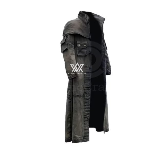 Elite Riot Gear Jacket NCR Ranger Duster Fallout: New Vegas Costume Canvas Coat - Screen Authentic Costume - Image 2