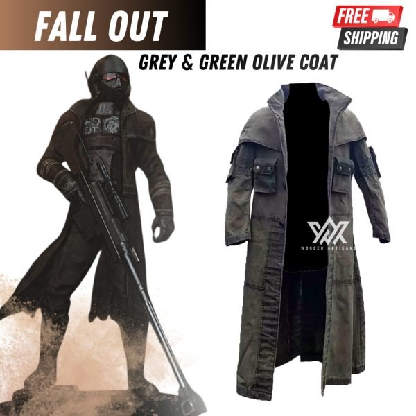 Elite Riot Gear Jacket NCR Ranger Duster Fallout: New Vegas Costume Canvas Coat - Screen Authentic Costume
