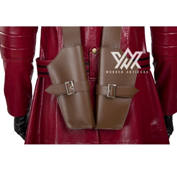 Devil May Cry 3 Dante Cosplay Costume Red Leather Coat with Gun Holster Gaming Outfits - Screen Authentic Costume - Image 4