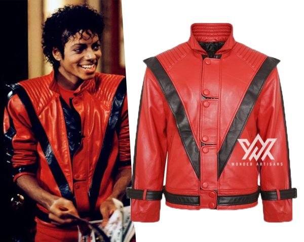 Michael Jackson Thriller Jacket MJ Cosplay Red Leather Jacket