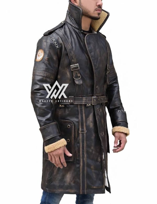 Elder Arthur Maxson Coat Cosplay Fallout 4 Costume Leather Coat - Image 5