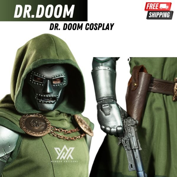 Dr. Doom Cosplay Costume Set | Handmade Canvas Coat & Cloak  -  Doom is Coming - Image 4