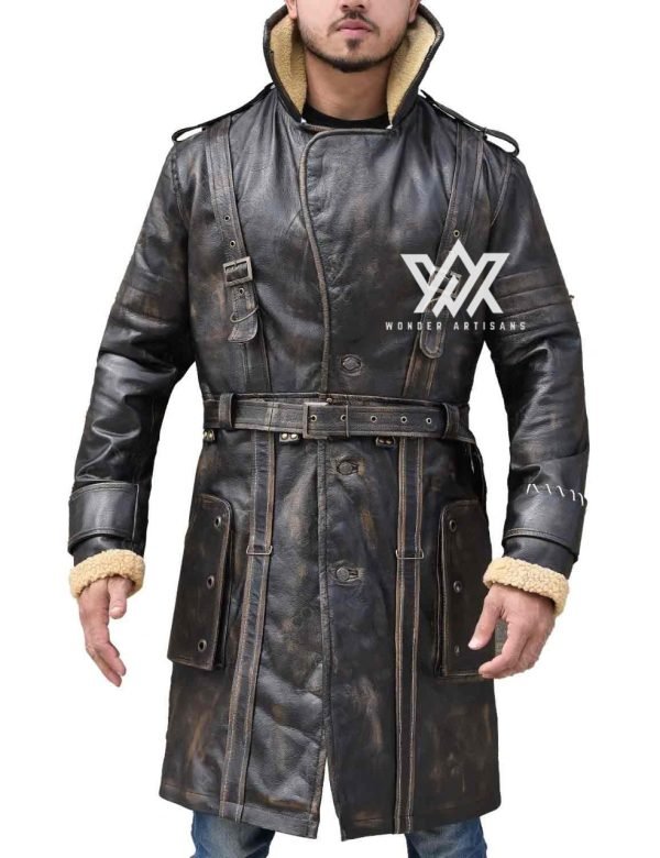 Elder Arthur Maxson Coat Cosplay Fallout 4 Costume Leather Coat - Image 2