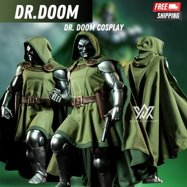 Dr. Doom Cosplay Costume Set | Handmade Canvas Coat & Cloak  -  Doom is Coming - Image 6