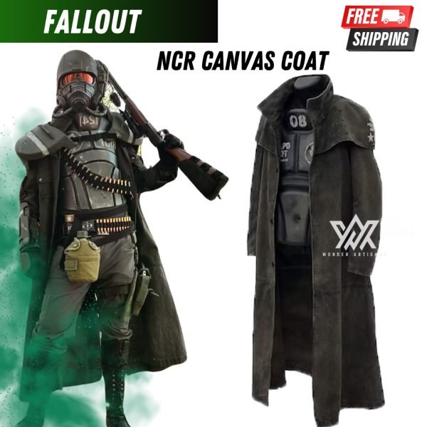 NCR Veteran Ranger Duster Fallout: New Vegas Costume Canvas Coat - Screen Authentic Costume - Image 3
